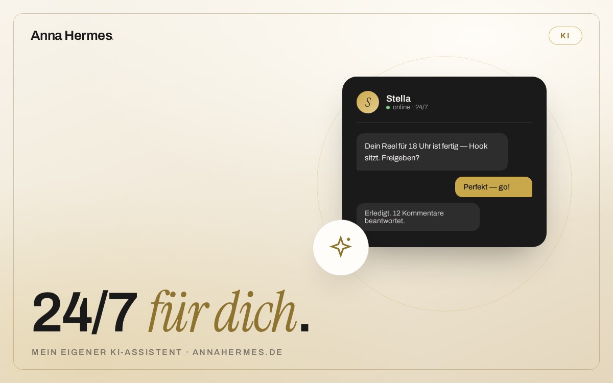 Beitragsbild: KI-Assistentin Stella im Chat — 24/7 für dich